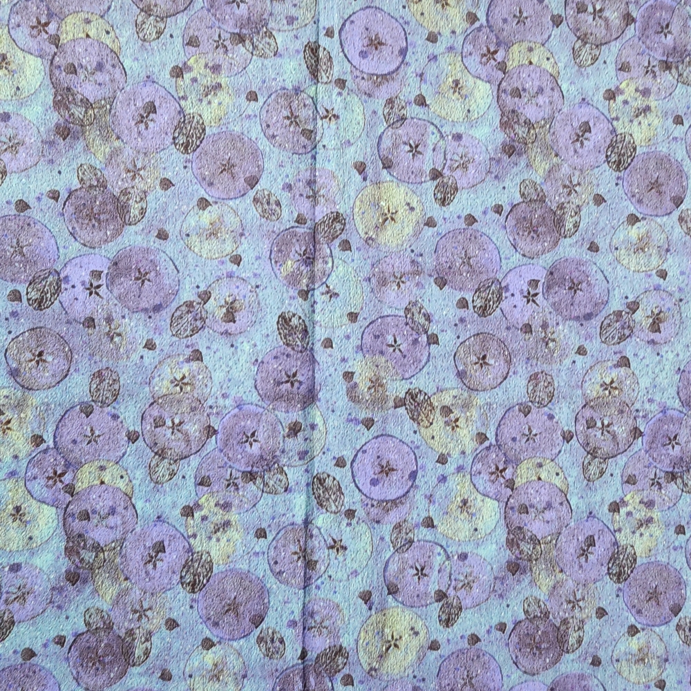 Purple and Blue Patterned Fabric